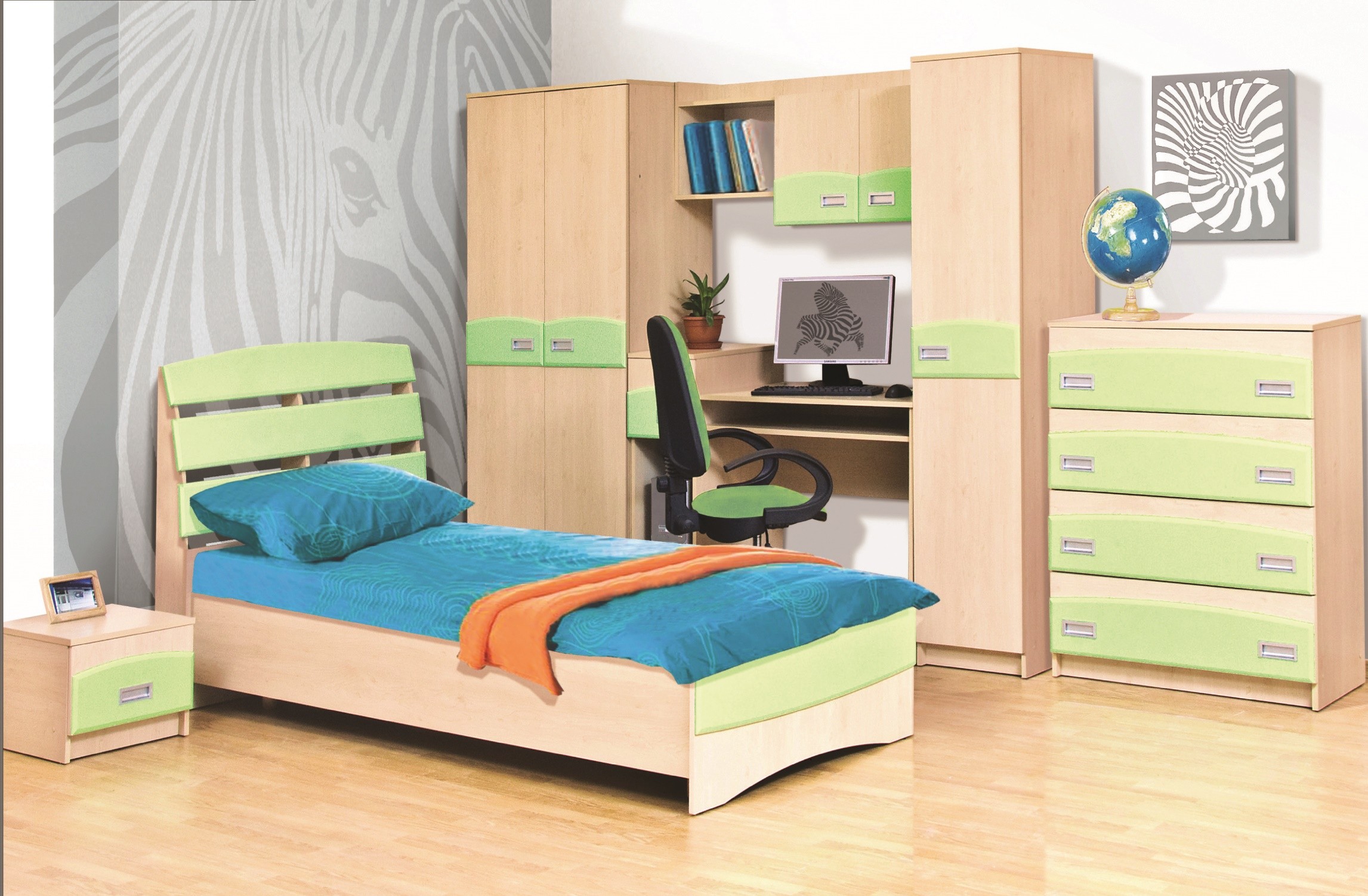 Dormitor terry verde