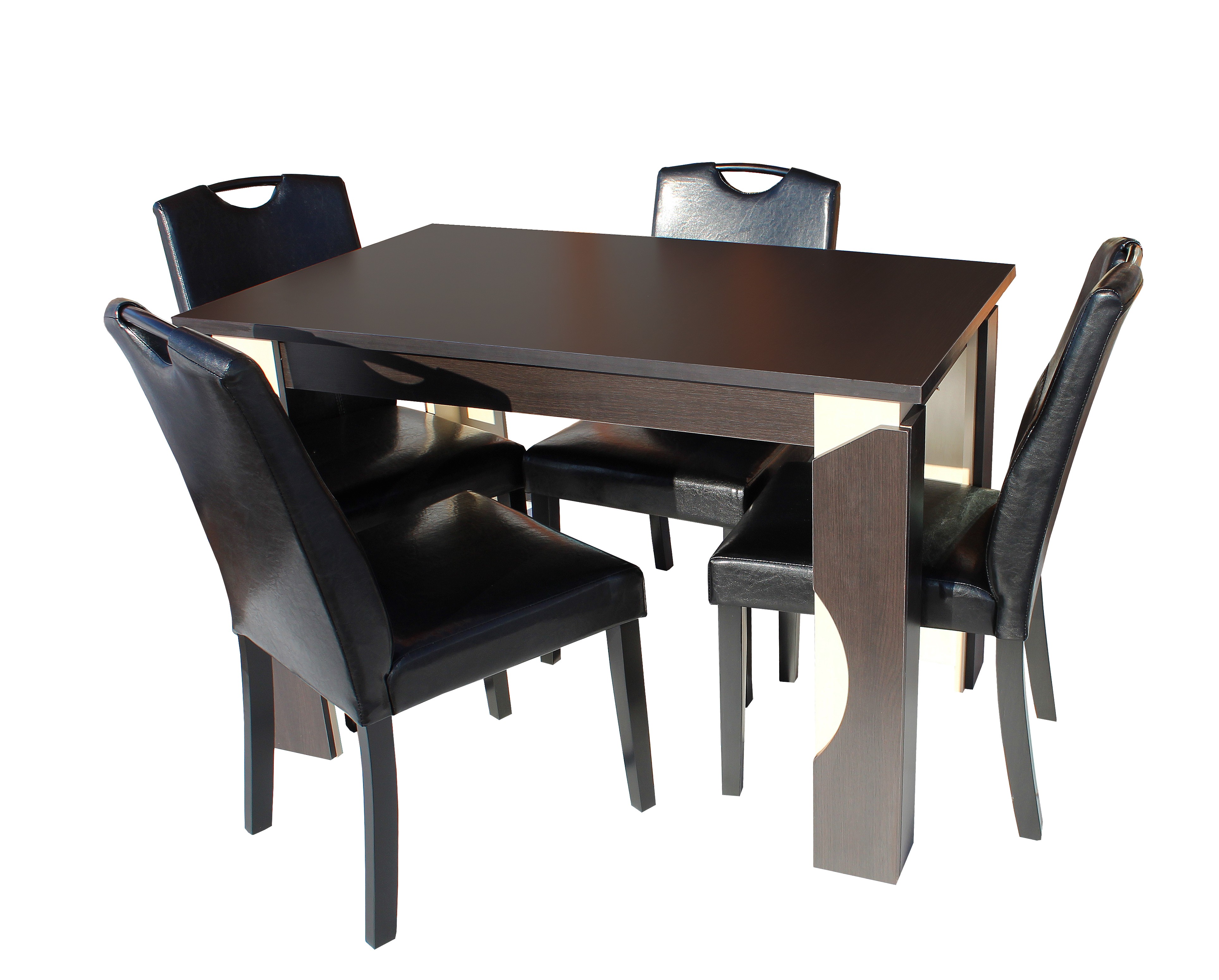 Marcelprod Set masa mario cu 4 scaune tapitate rh6002c negru