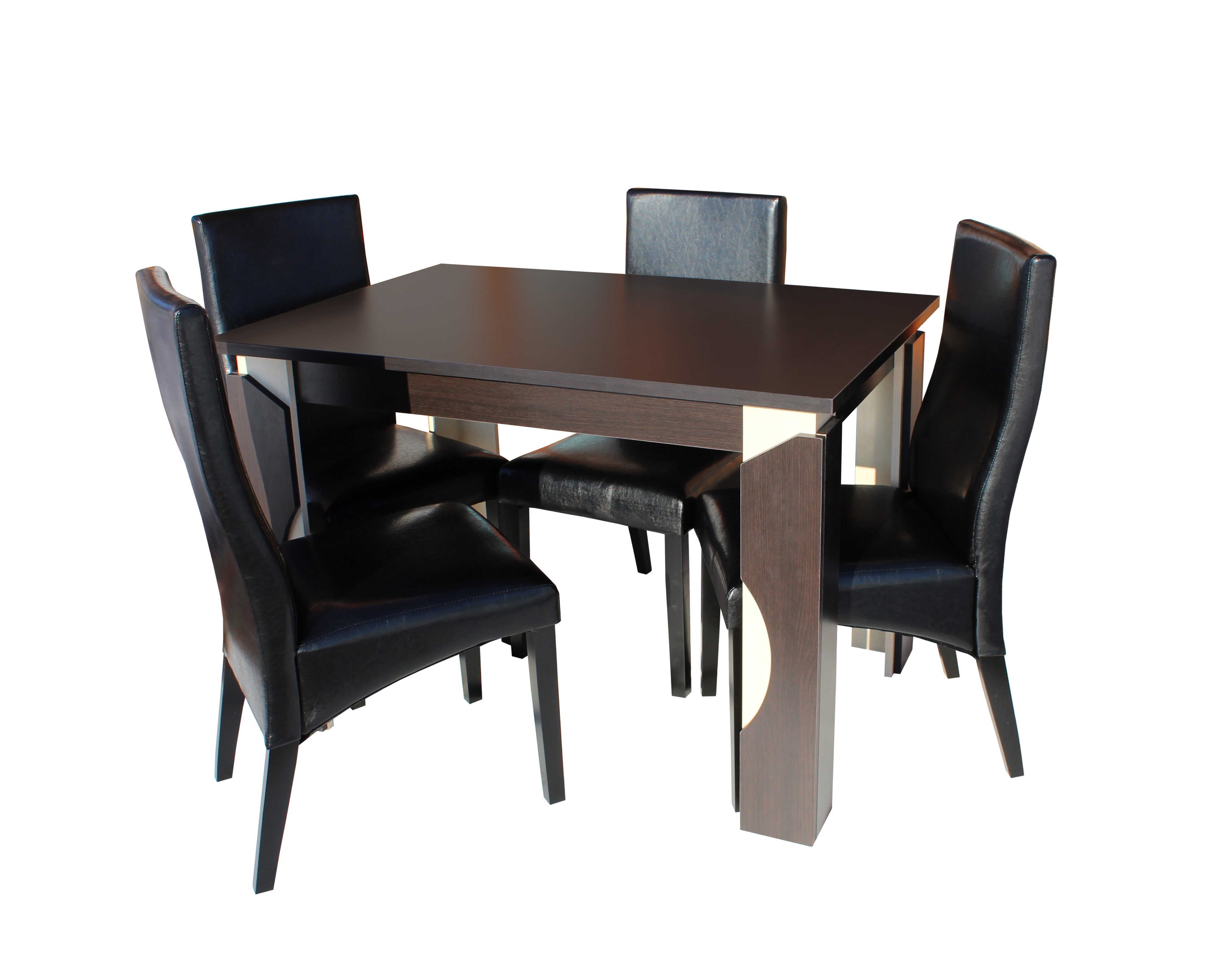 Set masa mario cu 4 scaune tapitate rh6012c negru